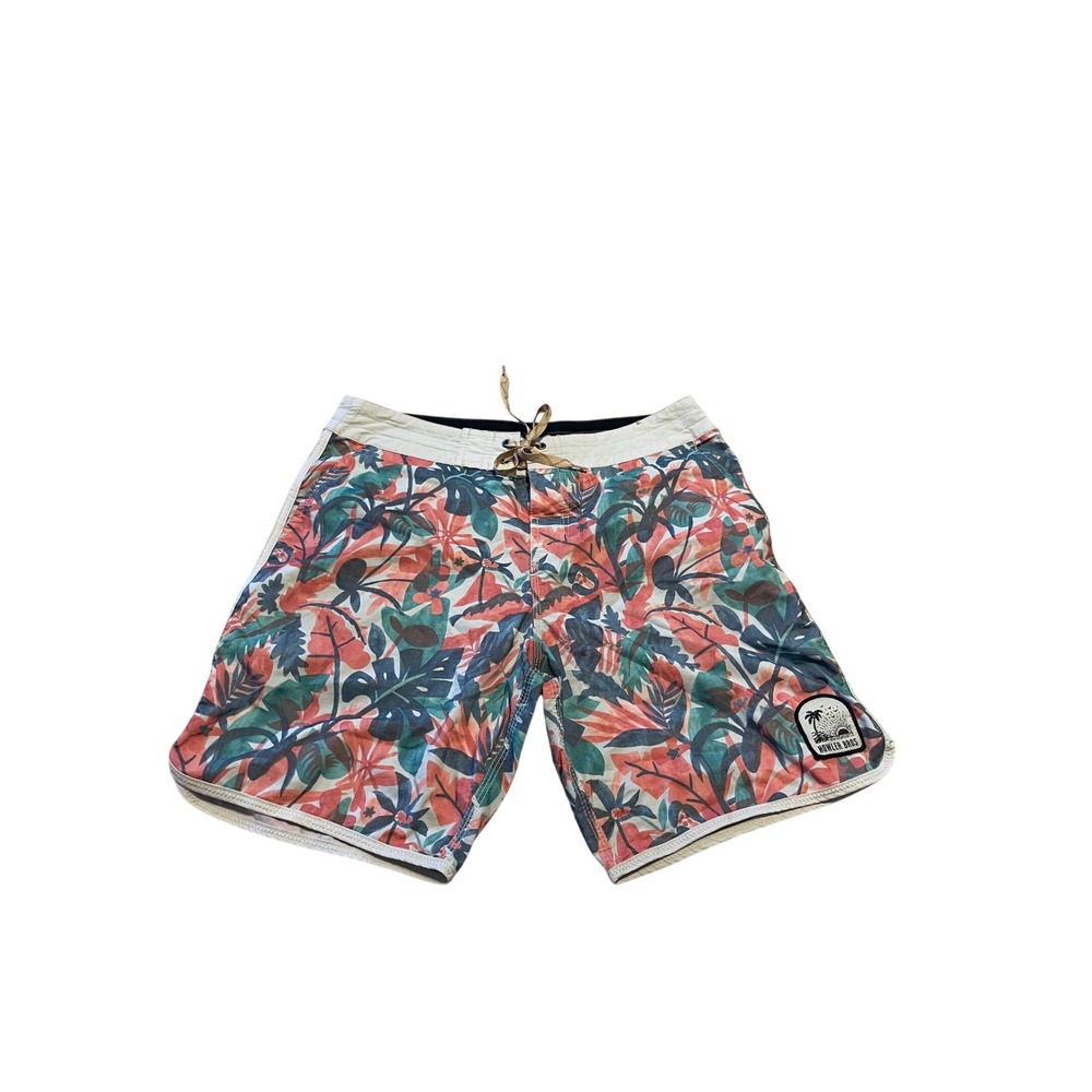 Howler Brothers Mens Tropical Floral Board Shorts Size 32 Multicolor Swim Trunks